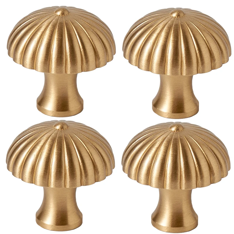 

High-end 4PCS Solid Brass Furniture Pulls Handles Drawer Knobs Cupboard Wardrobe Kitchen Dresser TV Wine Cabinet Pulls Knobs