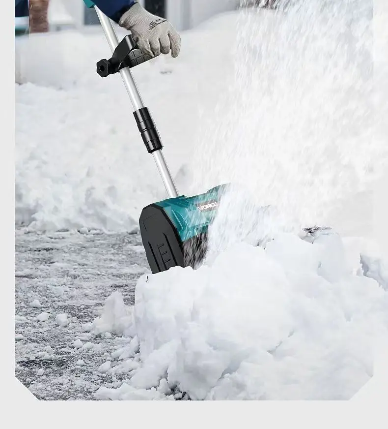 آلة رمي الثلج الكهربائية في الهواء الطلق المحمولة محراث الثلج القابلة للطي على الطرق الصغيرة آلة رمي الثلج مكنسة الثلج #5