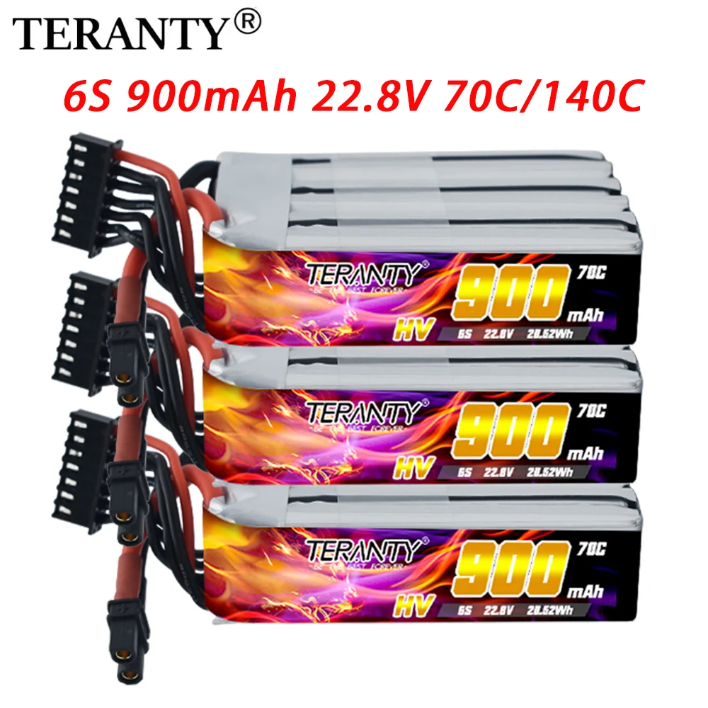 TREANTY 900mAh 6S 22.8V 70C/140C Lithium Battery Traversing Aircraft Model UAV FPV High magnification Aerial Camera Battery HV