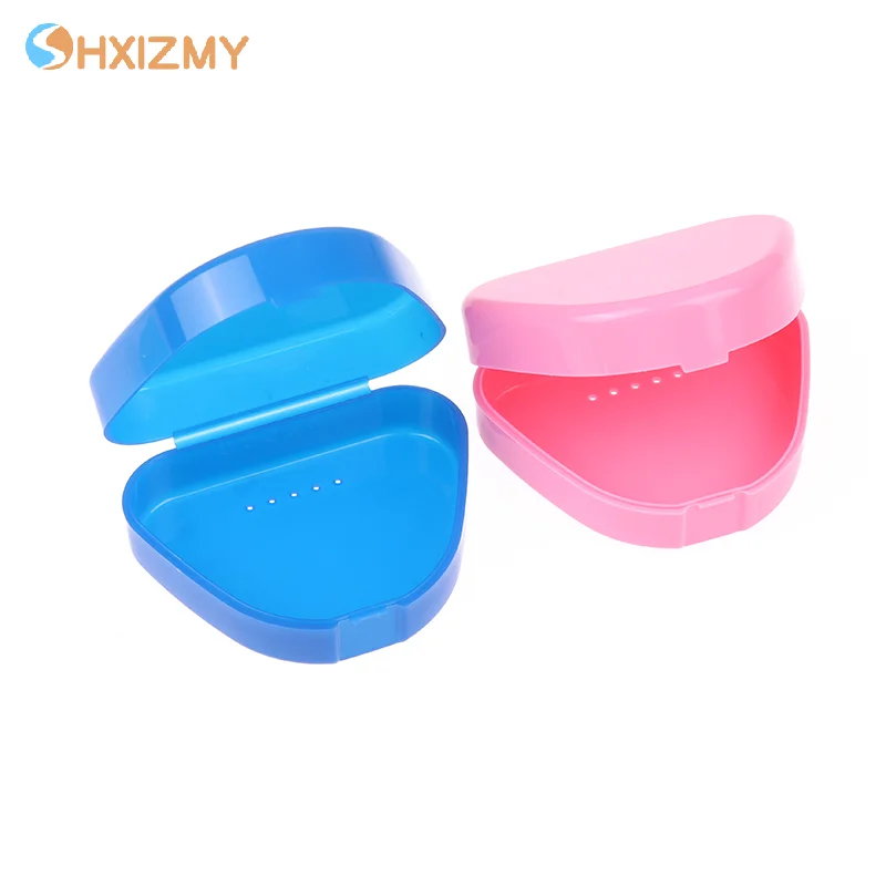 

1PCS Dental Appliance Case Denture Box Dental Retainer Storage Orthodontic Mouth Guard Container Plastic Tray