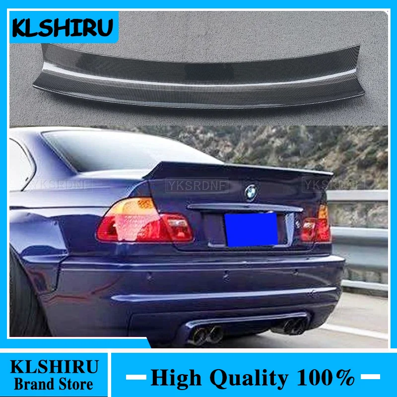 For BMW E46 Sedan 4-Door 1998-2005 Spoiler  Exterior ABS Plastic Unpainted Primer Color Rear Wing Trunk Lip Spoiler Decoration