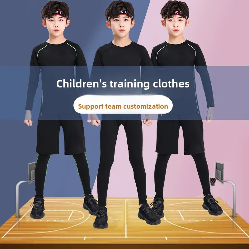 

Autumn and winter new children's comprehensive training clothes,basketball football quick-drying sports suits,boys' fitness suit
