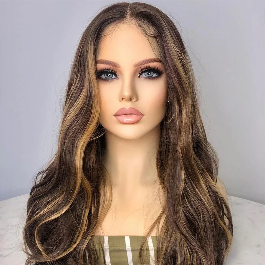 Highlight Blond Glueless 200Density Body Wave HD Lace Jewish 5x5 Silk Base European Human Hair Wig For Women BabyHair Preplucked