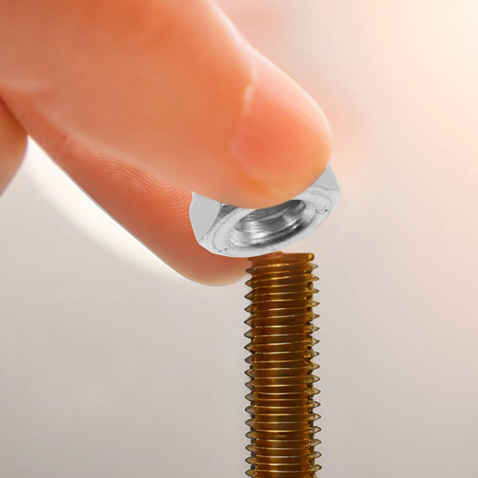 

100Pcs Hexagon Insert Lock Nuts Stainless Steel Durable Self-Locking Anti-Slip Threaded Fastening Nut Lock Nut