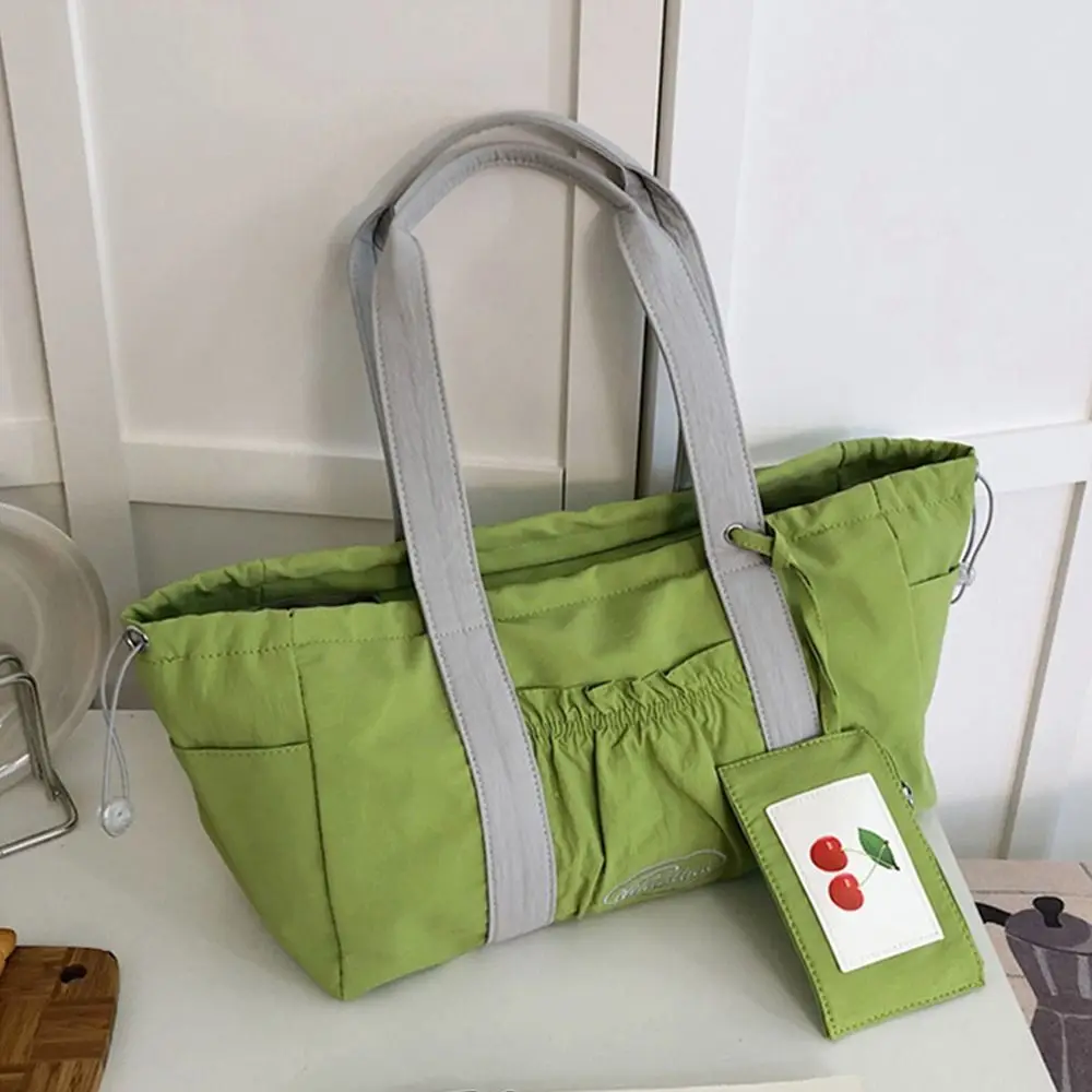 

New Drawstring Design Sport Gym Bag Sweet color Zipper Closure Duffle Bag with Mini Bag Luggage Shoulder Bag Travel