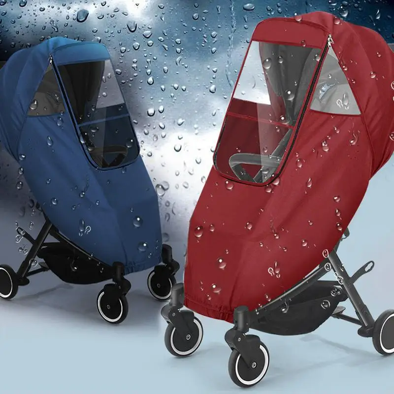 

Universal Baby Carriage Waterproof Rain Cover Windshield Weather Shield Warm Cover Stroller Raincoat Weather Shield For Baby