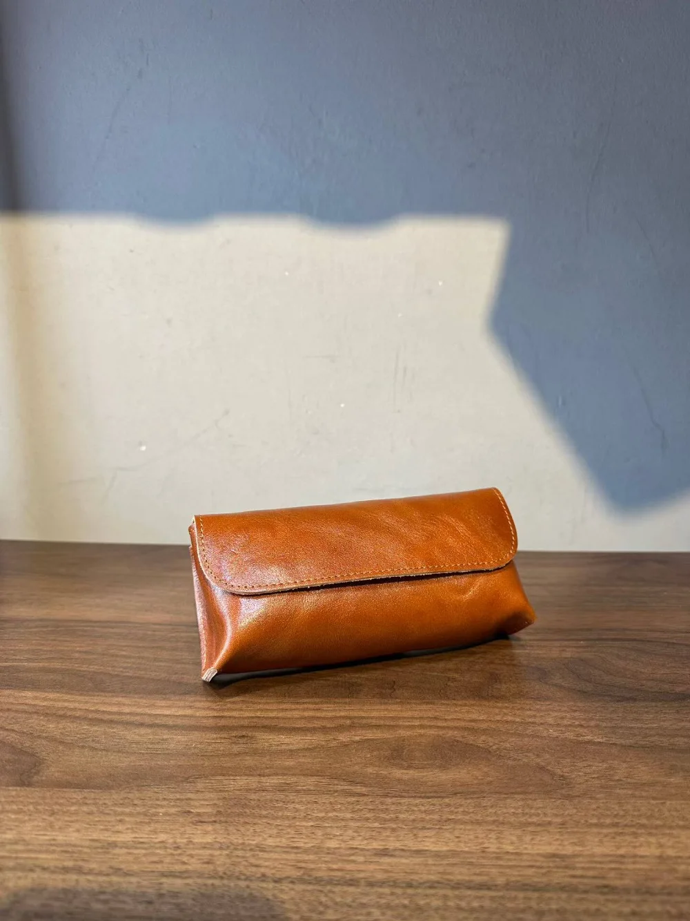 

Genuine Leather Eyeglasses Case Storage Bag, Portable Minimalist Sunglasses Pouch Organizer