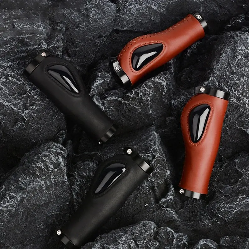 1pair Anti-Skid Shockproof Bicycle Handlebar Grips for Mountain Bikes, Scooters, Soft Rubber Bike Accessories Comfortable Riding