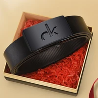Retro Simple Men's Alloy Automatic Buckle Business Belt With Shorts Belt Accessories Fashion Men's Casual Belt 2