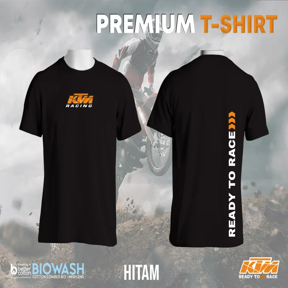 Camiseta de algodón con logo del equipo de carreras KTM, top informal unisex adecuado como regalo para pilotos de KTM y entusiastas del motocross.