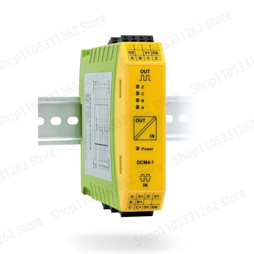 Differential to Single Ended Open Collector Converter TTL RS422 to HTL Servo Encoder Signal for PLC 4 Channel