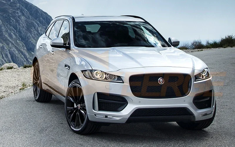 For JAGUAR F-PACE X761 2015 2016 2017 2018 Ultra Bright A/W Switchback DRL Turn Signal SMD LED Angel Eyes Kit Halo Rings