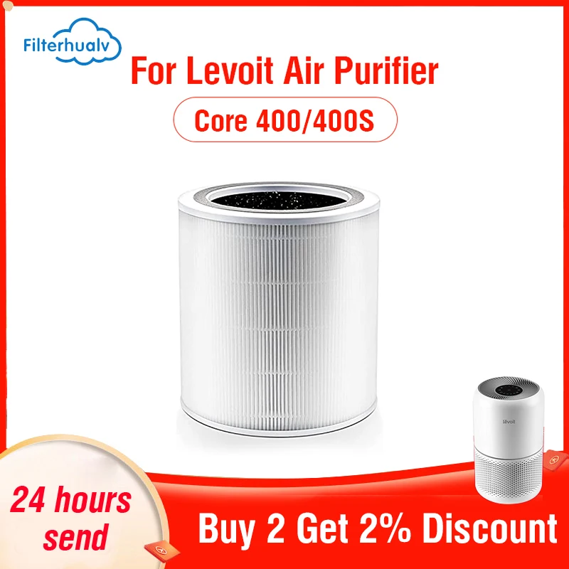 

Filterhualv Levoit Hepa Filter for Levoit Air Purifier Core 400S Activated Carbon Filter for Levoit Core 400S Hepa Filter Levoit