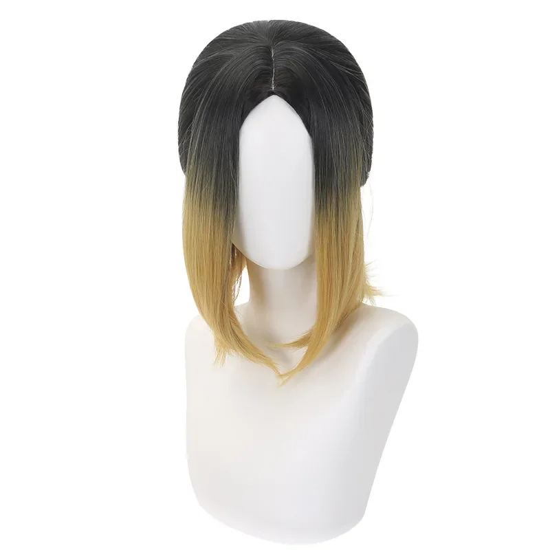 CosplayHalloween أنيمي كينما كوزومي شعر مستعار تأثيري شقراء مصبوغ أسود محاكاة مقاومة للحرارة الشعر الاصطناعية عطلة حفلة نصف Ti #6