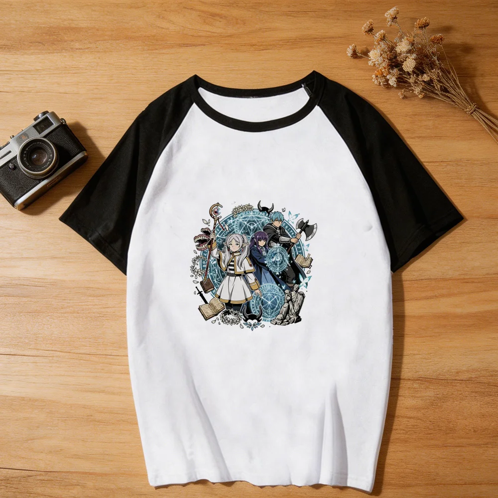 Frieren shirt teen harajuku Psychedelic gyaru funny shirt Retro emo y2k japan graphic