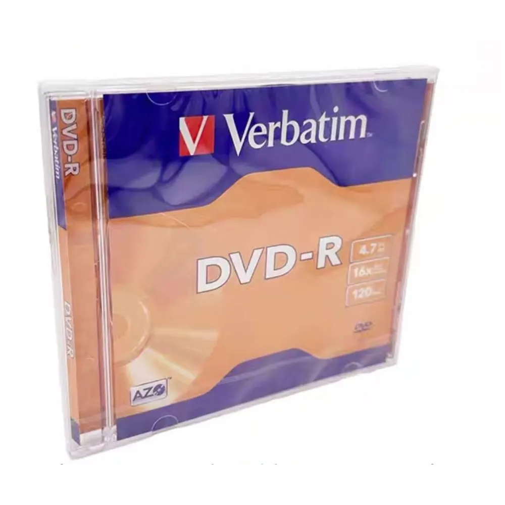 Verbatim AZO DVD-R Discs Blank DVD Disc Azo Recordable Discs 120min 4.7GB 16X 5Pcs/Box