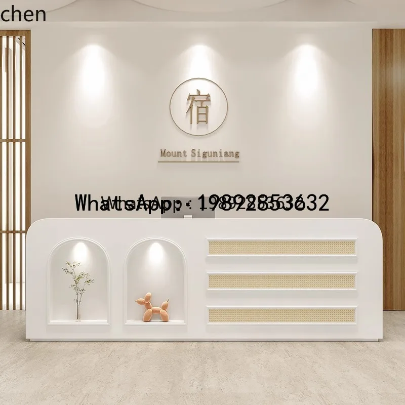 

X7 rattan checkout page clothing store company hotel reception desk