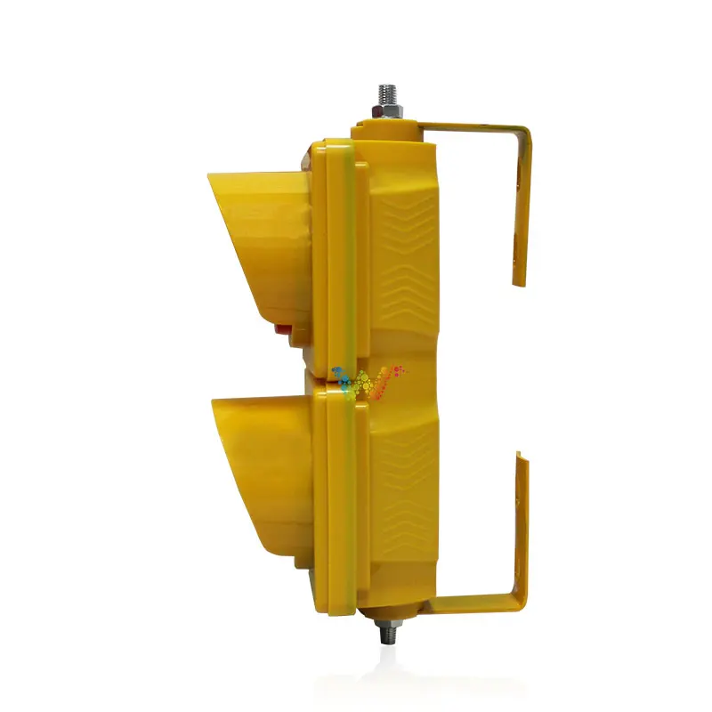 Mini 100mm Yellow Color PC Shell Traffic Light with Red Green Colored Lenses for Parking Lots  Use