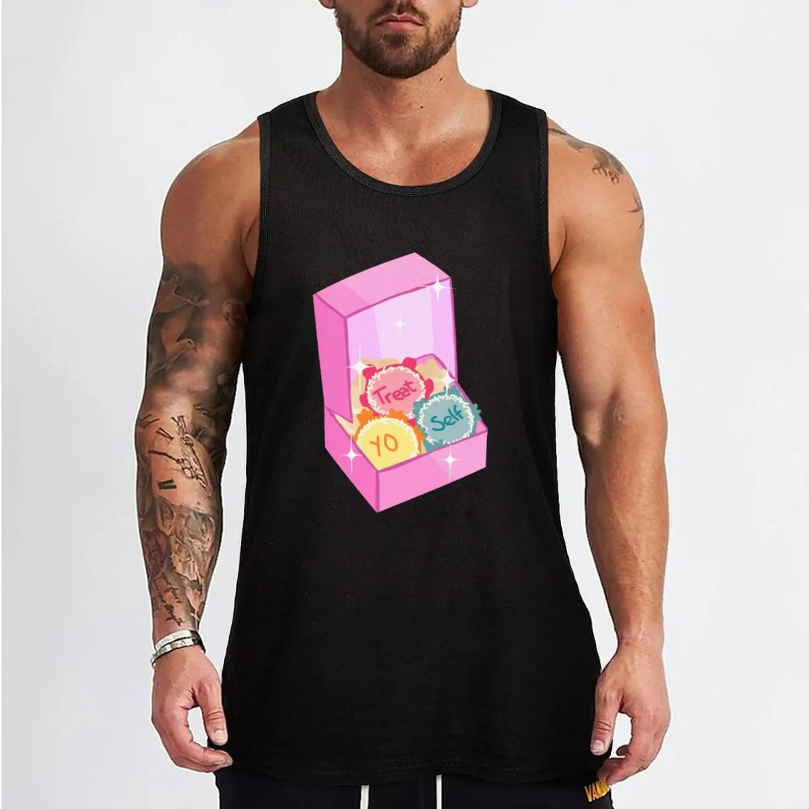 Treat Yo Self!! Tank Top Gym clothes Men's summer t-shirt