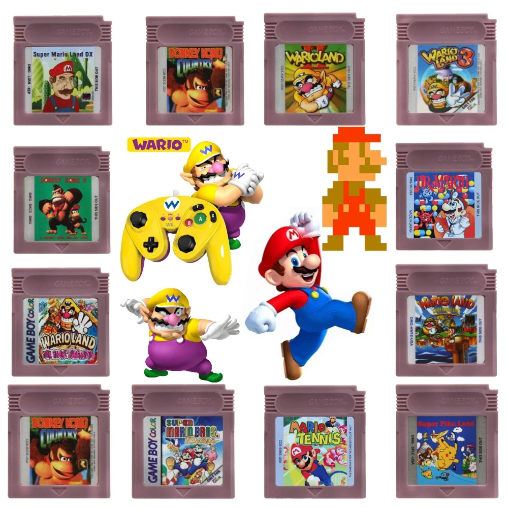 

USA GBC Multi Game Cartridge — классическая 16-битная коллекция ретро-игр с Mario, Donkey Kong, Wario Land для Game Boy Color