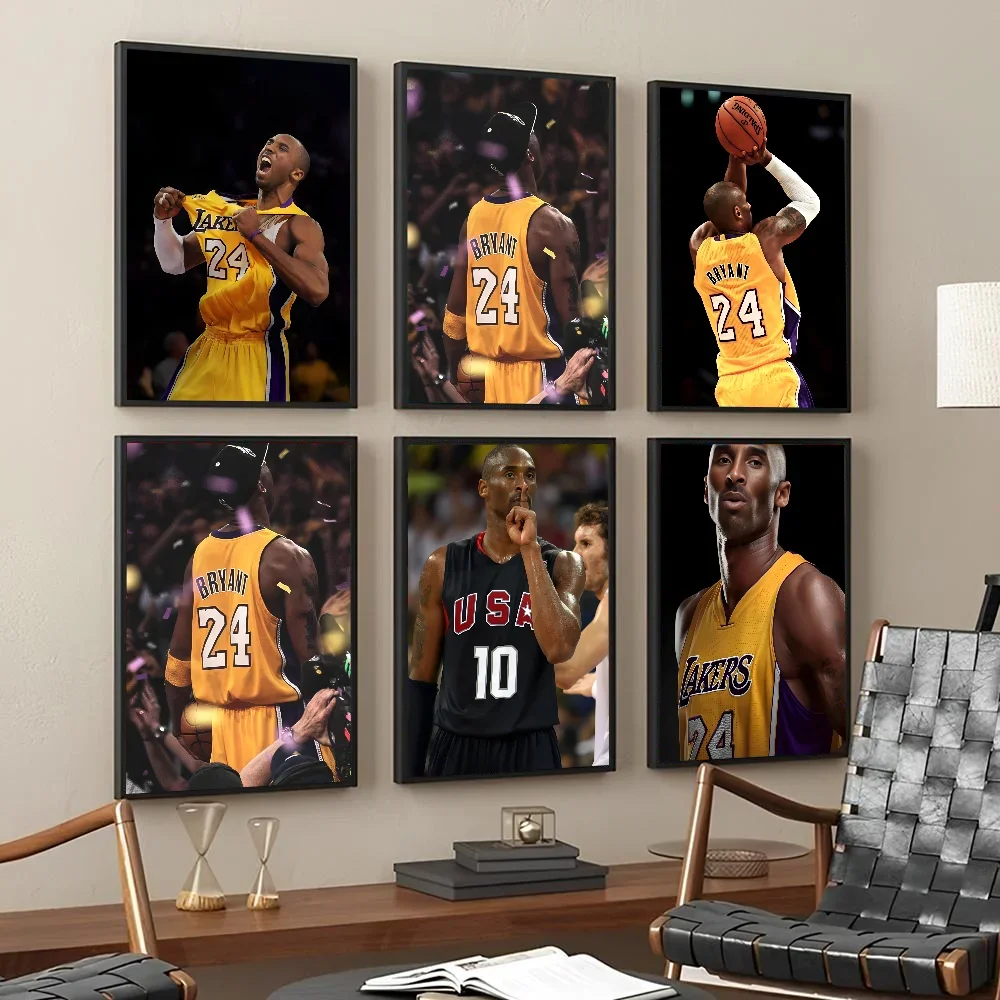Kobe Bryant Poster Art Print for Home Decor Living Room Bedroom Bar Cafe Restaurant Wall  Decoration