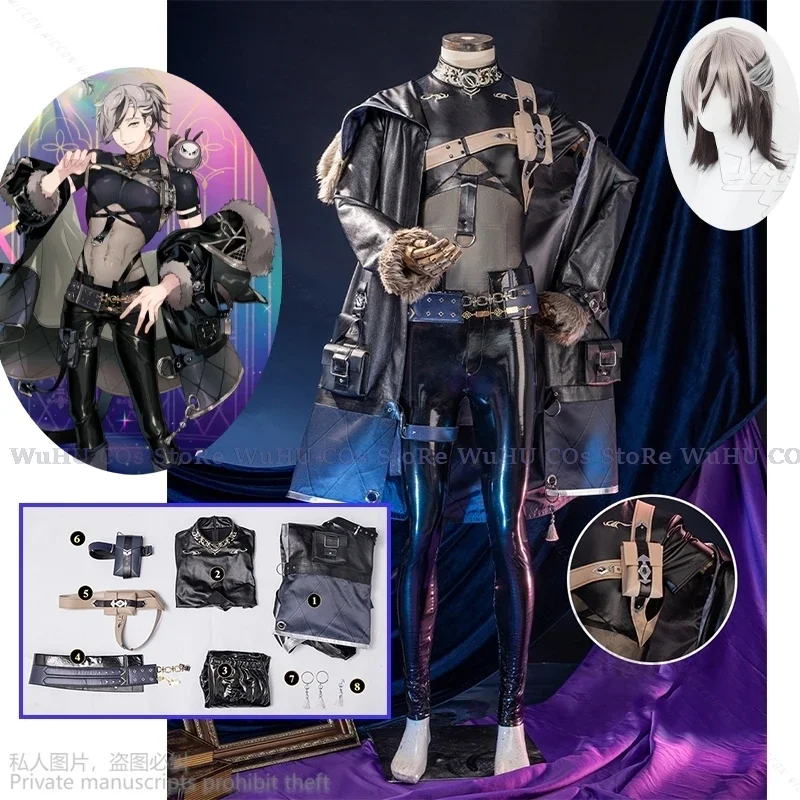 Jogo de Anime Nu Cosplay para Homens, Roupa de RPG, Uniforme bonito lindo, Roleplaying, Terno Sexy, Interpretação de Papéis, Festa de Halloween, Rei