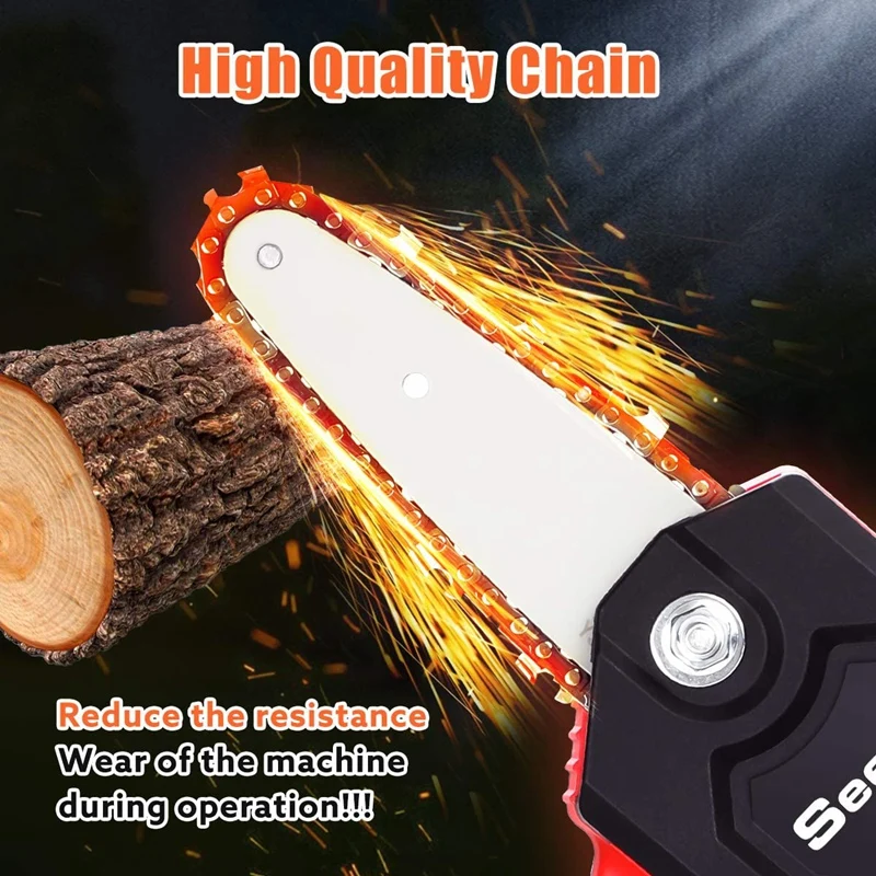 2Pcs 4-Inch 1/4Inch Guide Saw Chain Mini Chainsaw Chain For 4 Inch Cordless Electric Protable Battery Handheld Chainsaw