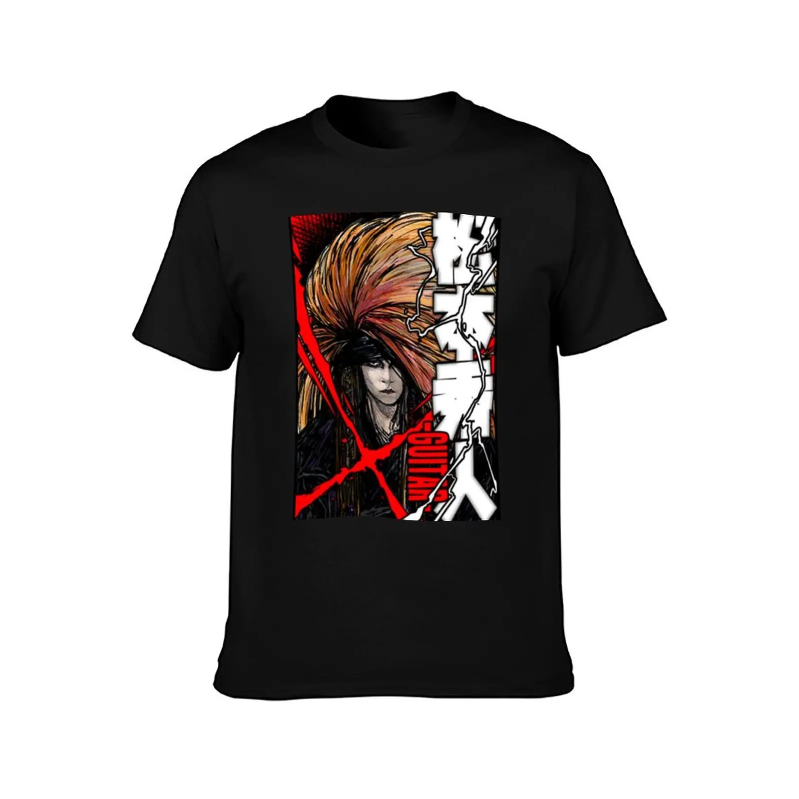 hide (Hideto Matsumoto) of X Japan - Red X Promo T-Shirt Sports Casual Breathable Tee Shirt T-Shirt