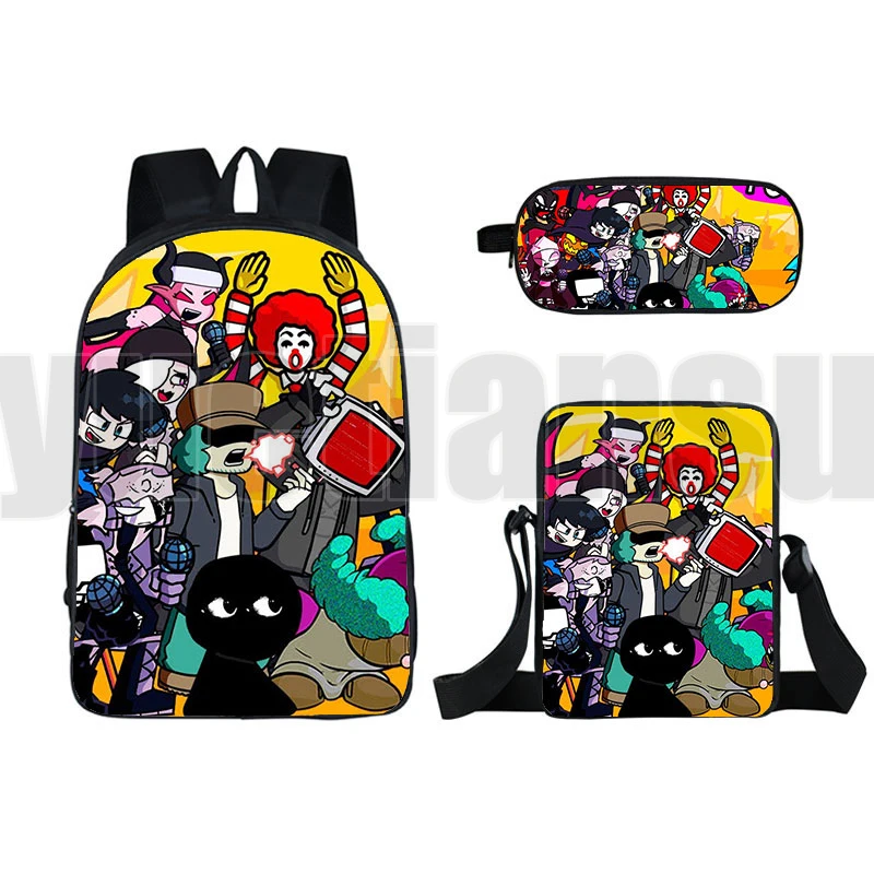 Hot Game Friday Night Funkin Backpack teens Travel Bag Girls Boys Wallet Storage Box Kids Cosplay Canvas High Quality School bag