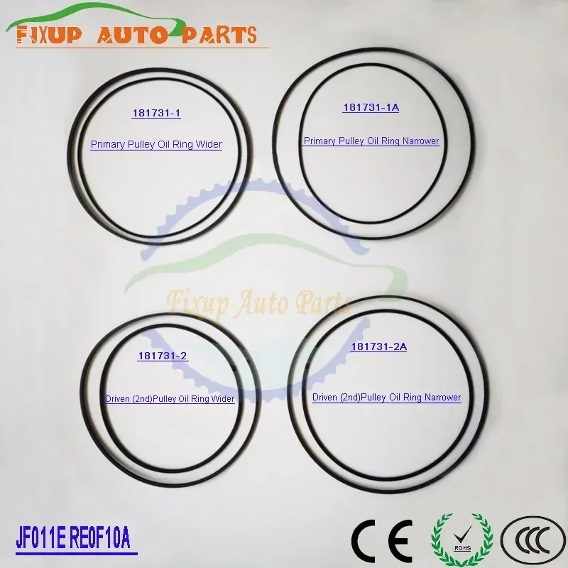 

JF011E CVT RE0F10A Transmission Pressure Cylinder Oil Ring Primary & Driven(2nd)Pulley Oil Ring For Nissan MITSUBISHI 181731-1/2