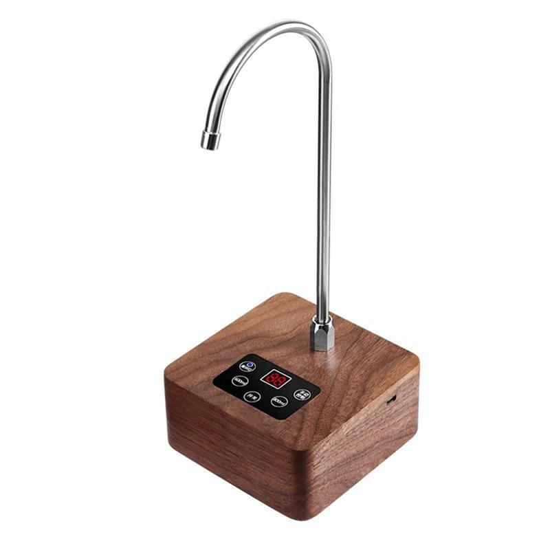 Walnut Wood Portable Water Dispenser Desktop Water Pump Water Dispenser Universal USB Charging Automatic Water Jug Dispenser