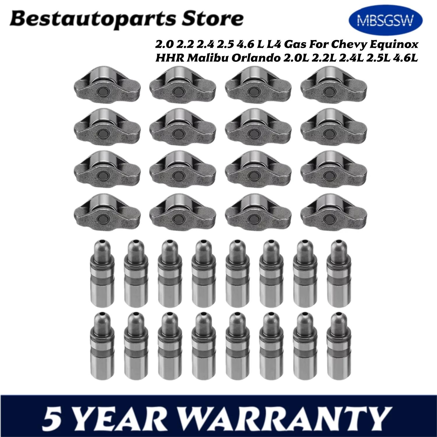 Engine Rocker Arms Valve Lifter Fit 2.0 2.2 2.4 2.5 4.6 L L4 Gas For Chevy Equinox HHR Malibu Orlando 2.0L 2.2L 2.4L 2.5L 4.6L
