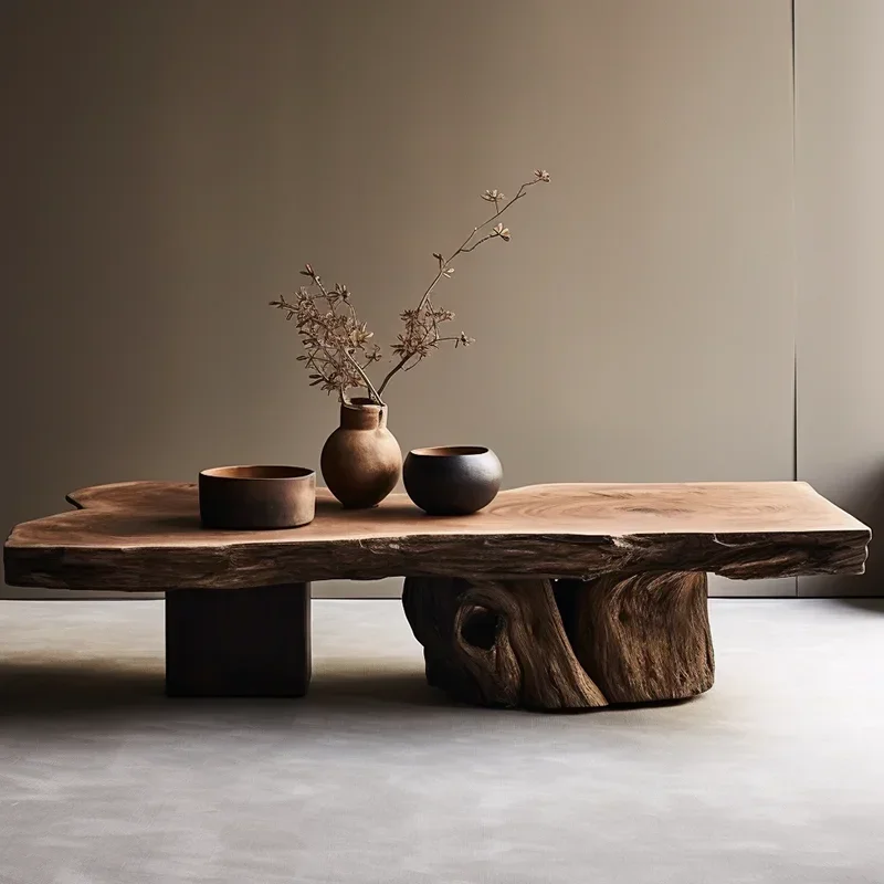 

Aesthetic Wood Coffee Table Antique Designer Modern Living Room Decoration Coffee Table Unique Service Meubles Home Furniture