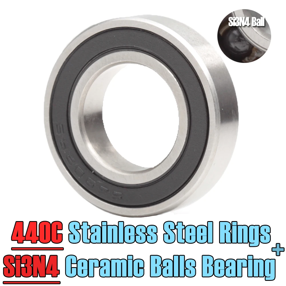 

Bearings 6900 6901 6902 6903 ( 1 PC ) 440C Stainless Steel Rings With Si3N4 Ceramic Balls Bearing S6900 S6901 S6902 S6903