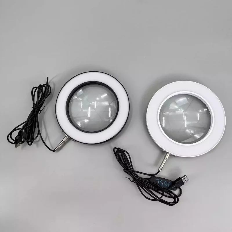 HD High Magnification Helping Hands Soldering Magnifying Glass with Light LED Phone Screen Magnifier Glasses Loupe