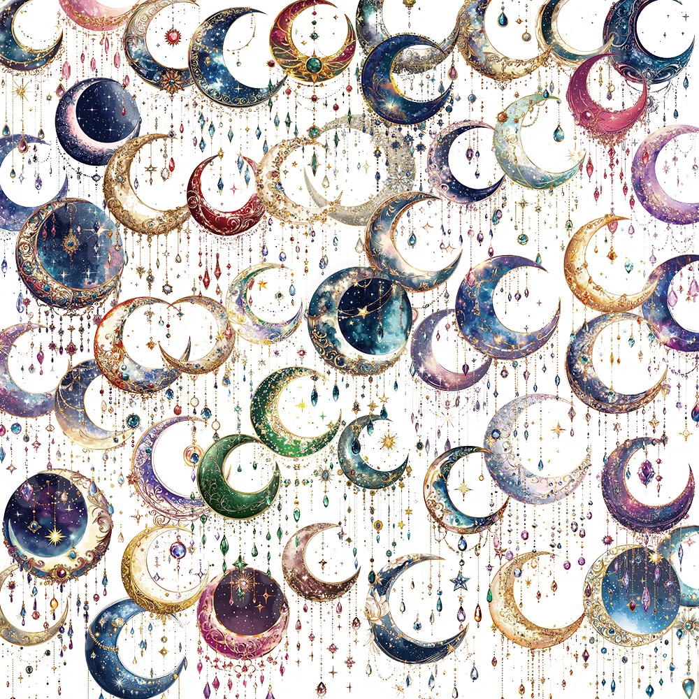 50PCS Dreamy Galaxy Graffiti Stickers Decorative Scrapbook Notepad Frame Guitar Phone DIY Waterproof Stickers
