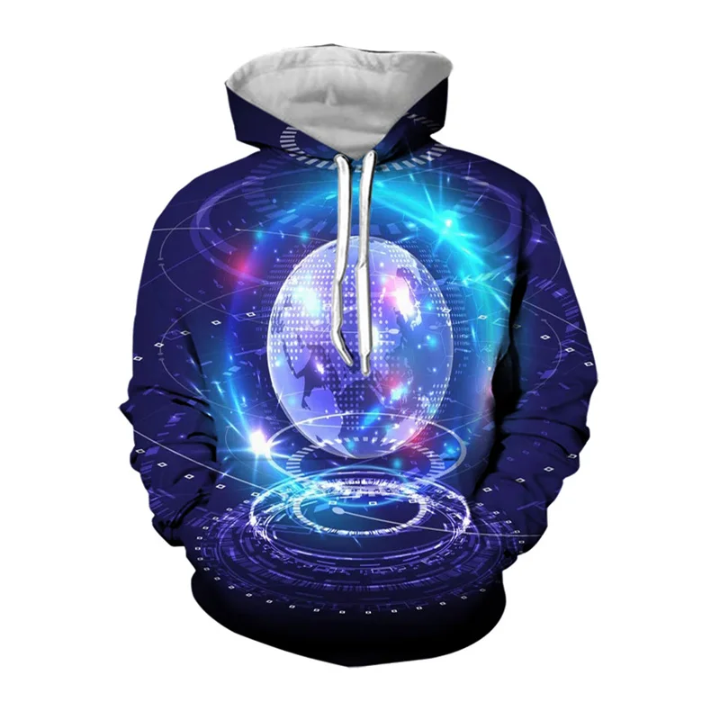 Fashion Cyber Pattern Hoodie For Men Women Cool Technology 3D Printed Sweatshirt Casual Pullovers Loose Tops Long Sleeve Hoodies