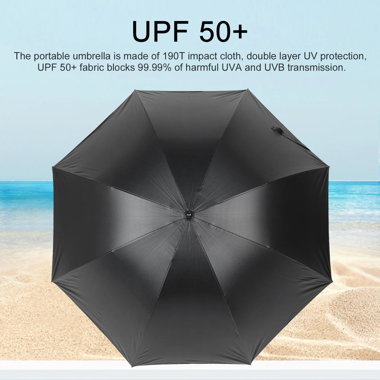 ZK20 Portable Umbrella with Fan USB Rechargeable 2600mAh Power Bank Sun and Rain Umbrella Folding Compact Umbrella for Summer