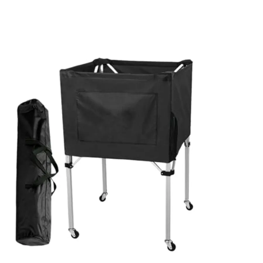 

Портативная тележка из алюминиевого сплава для мячей, съемная корзина для хранения баскетбольных, футбольных, волейбольных мячей, складная тележка для бейсбольных и мягких мячей