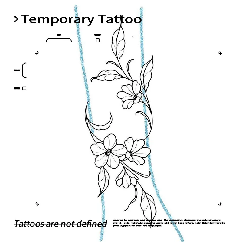 

European American Style Sexy Vine Flower Hands Herbal Juice Tattoo Stickers Temporary Tattoos Waterproof Fake Tattoo Party Gifts