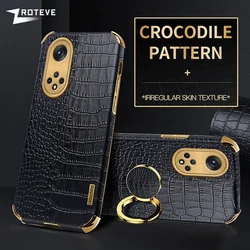 Etui Nova9 Zroteve Crocodile Leather Plating Soft Cover do Huawei Nova 9 SE 8 8i Y60 Y70 Plus Y71 Y90 Nova8 Nova9SE Etui na telefon