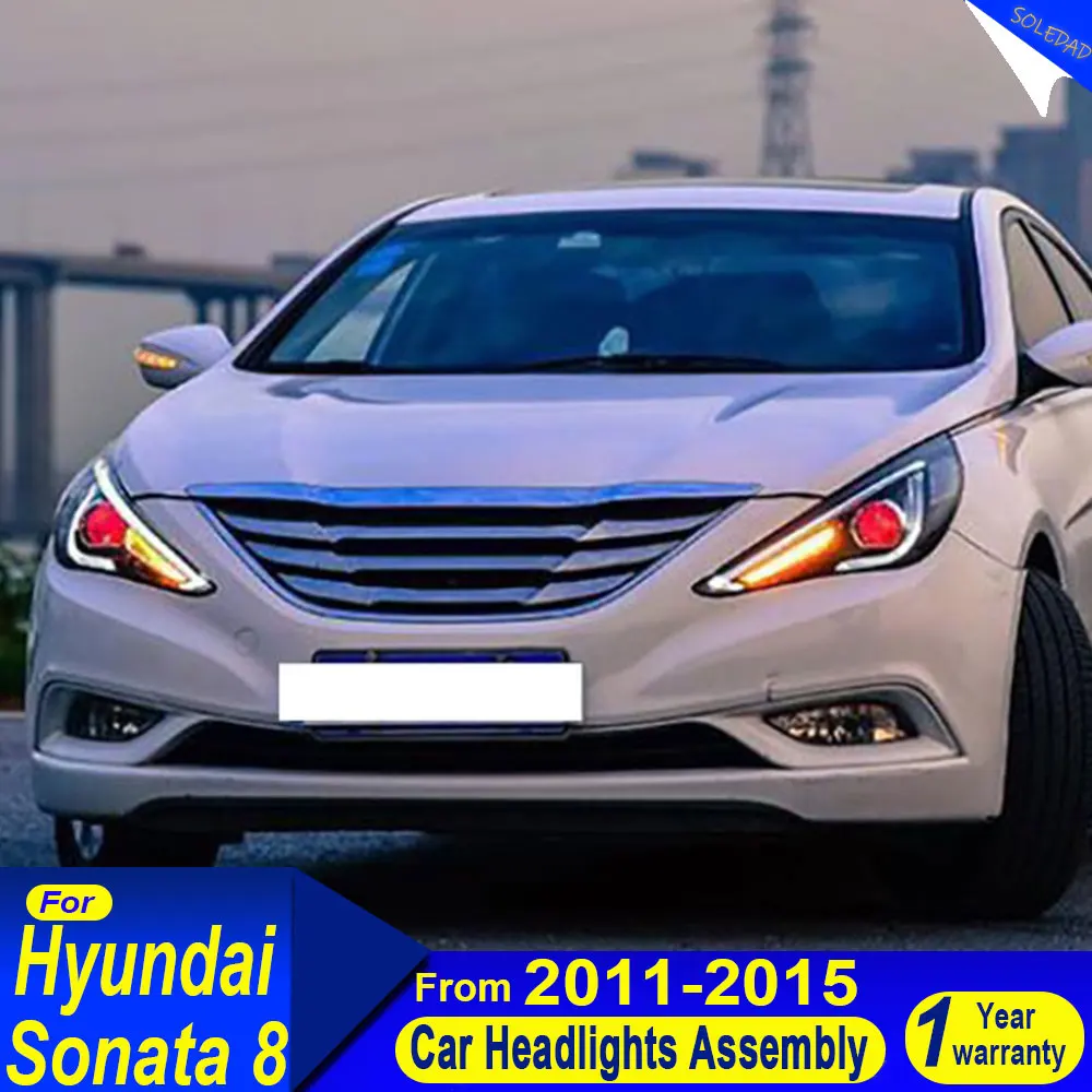 For Hyundai Sonata 8 2010 2011 2012 2013 2014 2015 LED Car Headlight Assembly Car Styling Head Lamp Dynamic Tuning Light