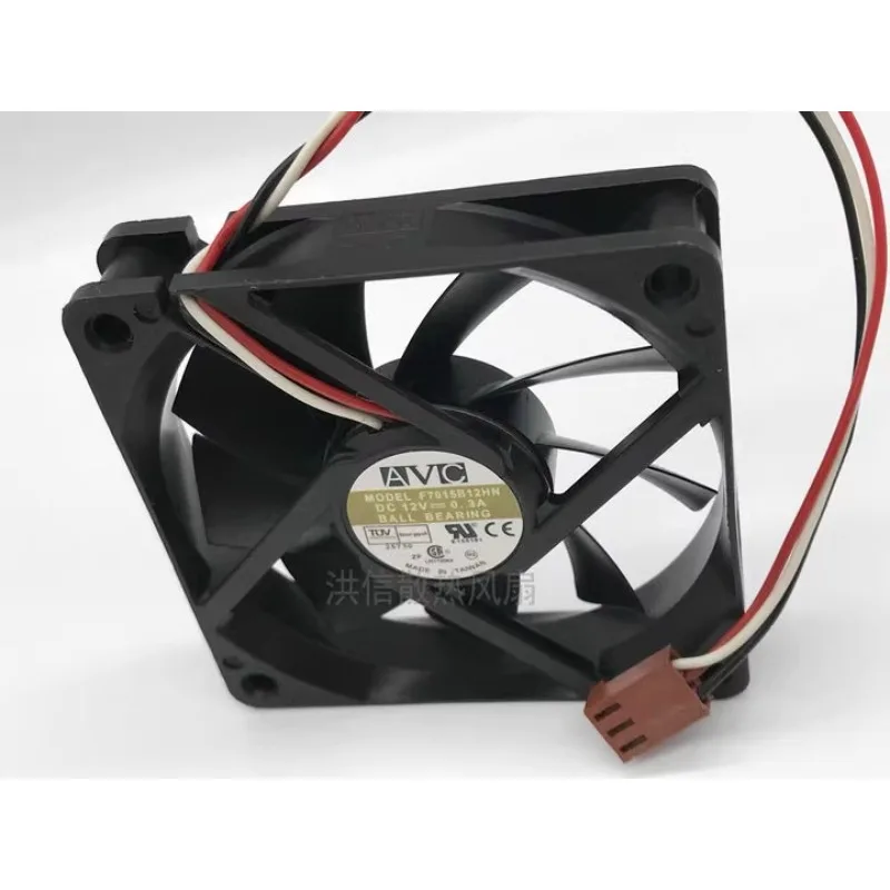 Original Cooler Fan for AVC F7015B12HN 7CM DC12V 0.3A 7cm Dual Ball Server Cooling Fan 70 * 70 * 15mm