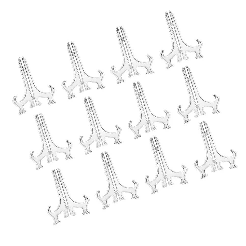 

10Pcs Hanging Display Brackets Foldable Plastic Storage Holders for Photo Frame Painting Tray Stand Wedding Party