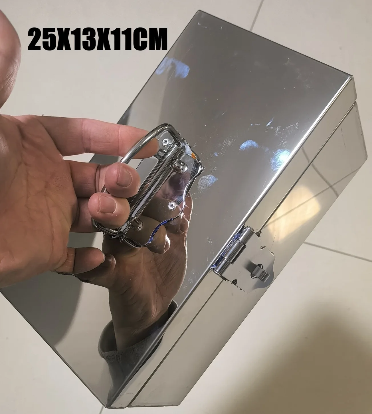 Stainless Steel Storage Box Lockable with Handle