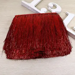 1Yard/Lot 20CM Laser Gold&Silver Glitter Fringes Lace Trim Christmas Tassel For Latin Dance Costume Fringe Apparel Accessoires