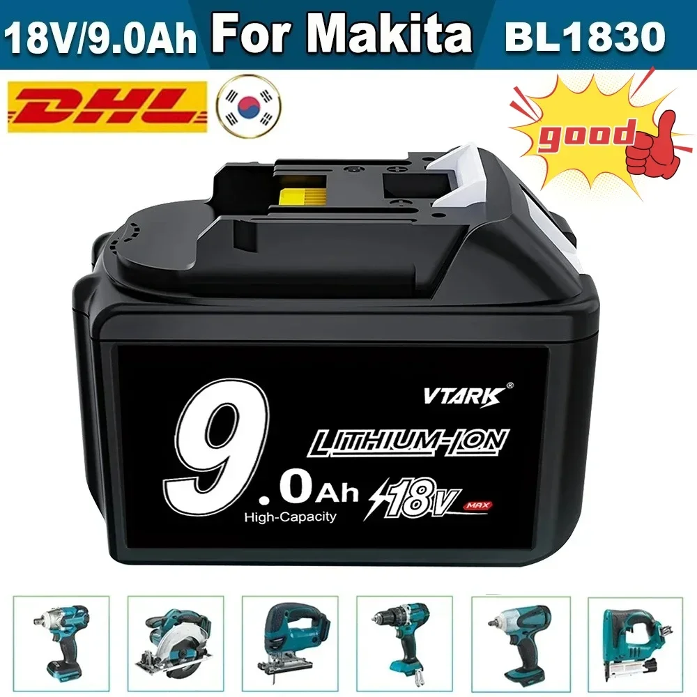 

New Makita 18V 9000mAh Battery BL1830 BL1830B BL1840 BL1840B BL1850 BL1850B Rechargeable Battery Indicator LED