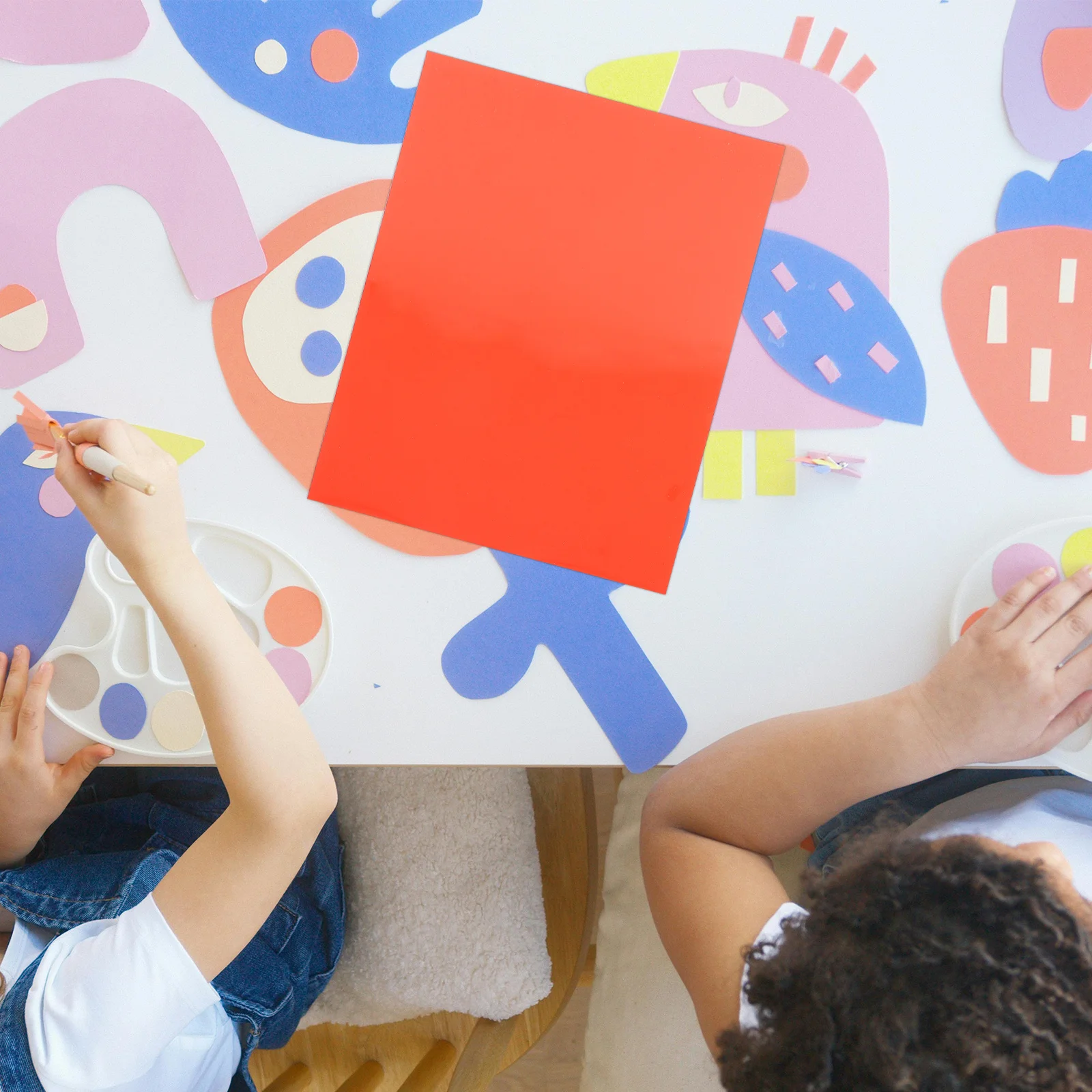 Colored Cellophane Sheets Transparent Craft Material For Diy Projects Colorful Glass Paper Art Crafts Supplies