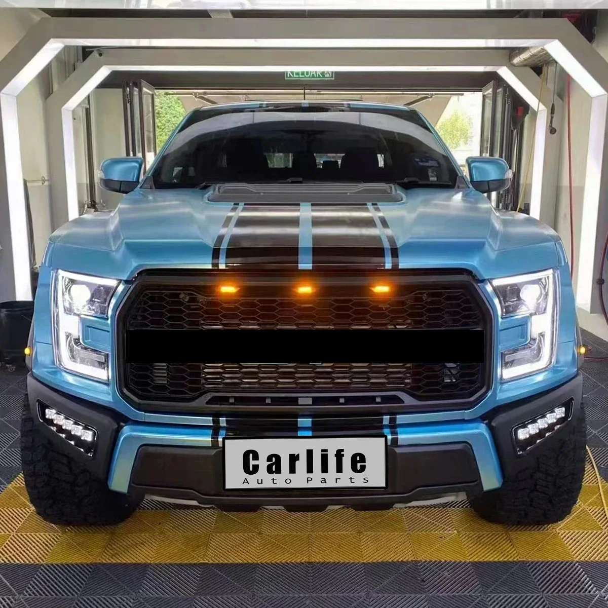 Body kit for Ford ranger T6 T7 T8 2012-2020  change to F150 raptor model facelift car bumper conversion bodykit