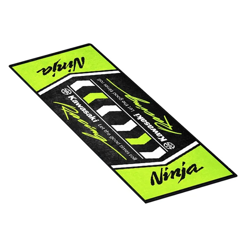 Aangepaste Kawasaki Ninja motorfiets parkeermat antislip garagekleed waterdicht racen moto display tapijt decoratie mat